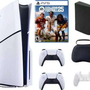 Sony Ps5 Playstation 5 Slim Disc Bundle With Accessories, Extra Controller and Game