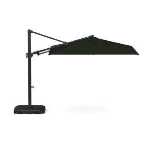 Pottery Barn Outdoor Premium 10ft Square Cantilever Umbrella w/ Alum Black Pole